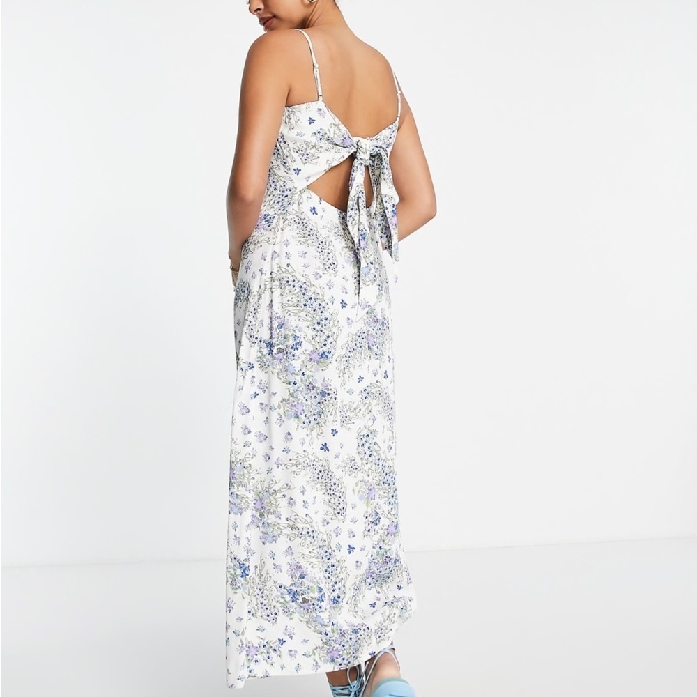 & Other Stories Floral Maxi Dress with Spaghetti Straps Size 10 NWT - Picture 2 of 7